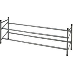 Merkloos Schoenenrek - Uitschuifbaar - RVS - 2-laags - 35 X 23 X 61 Cm