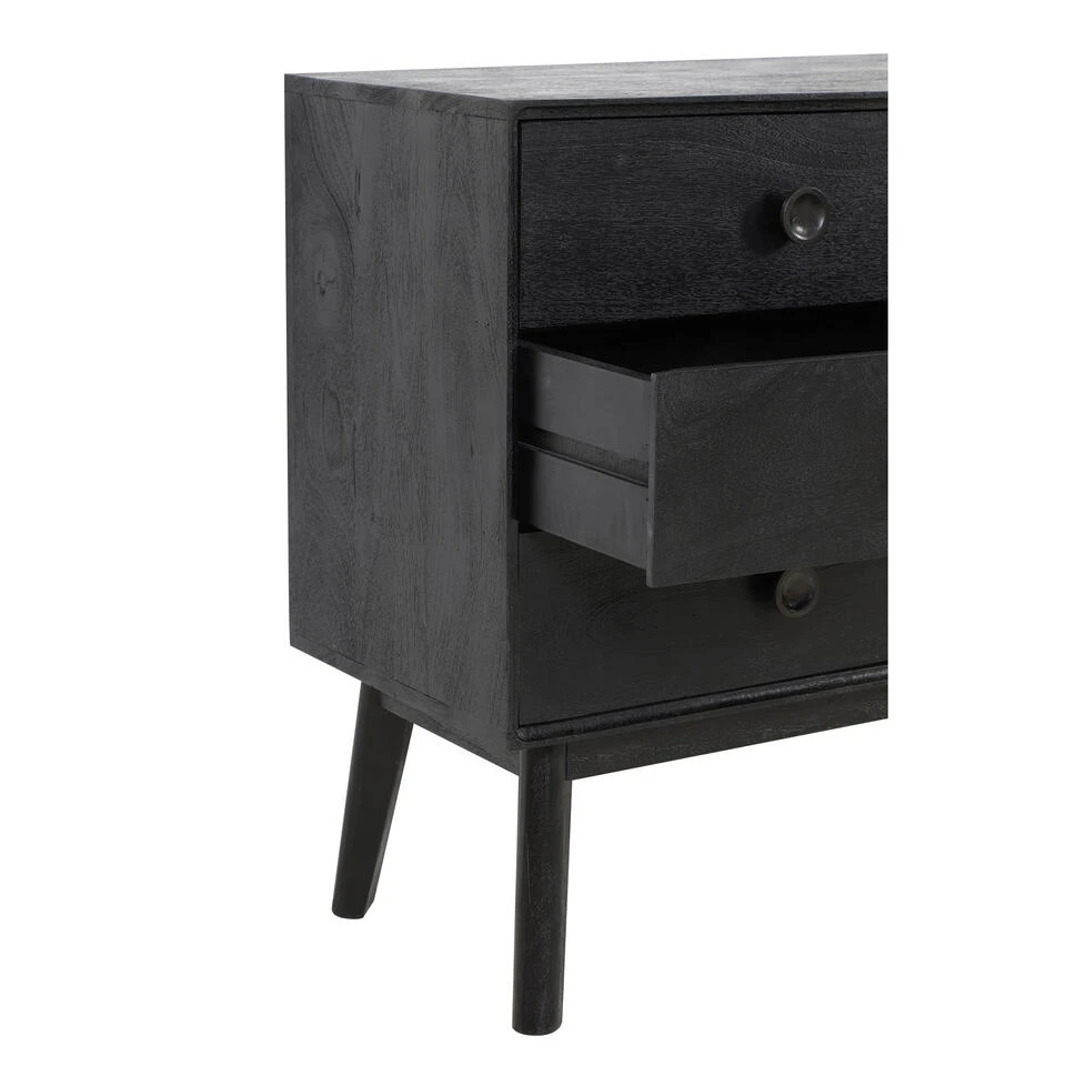 Ladekast Espita - Zwart - 114x40x80cm - Afbeelding 3