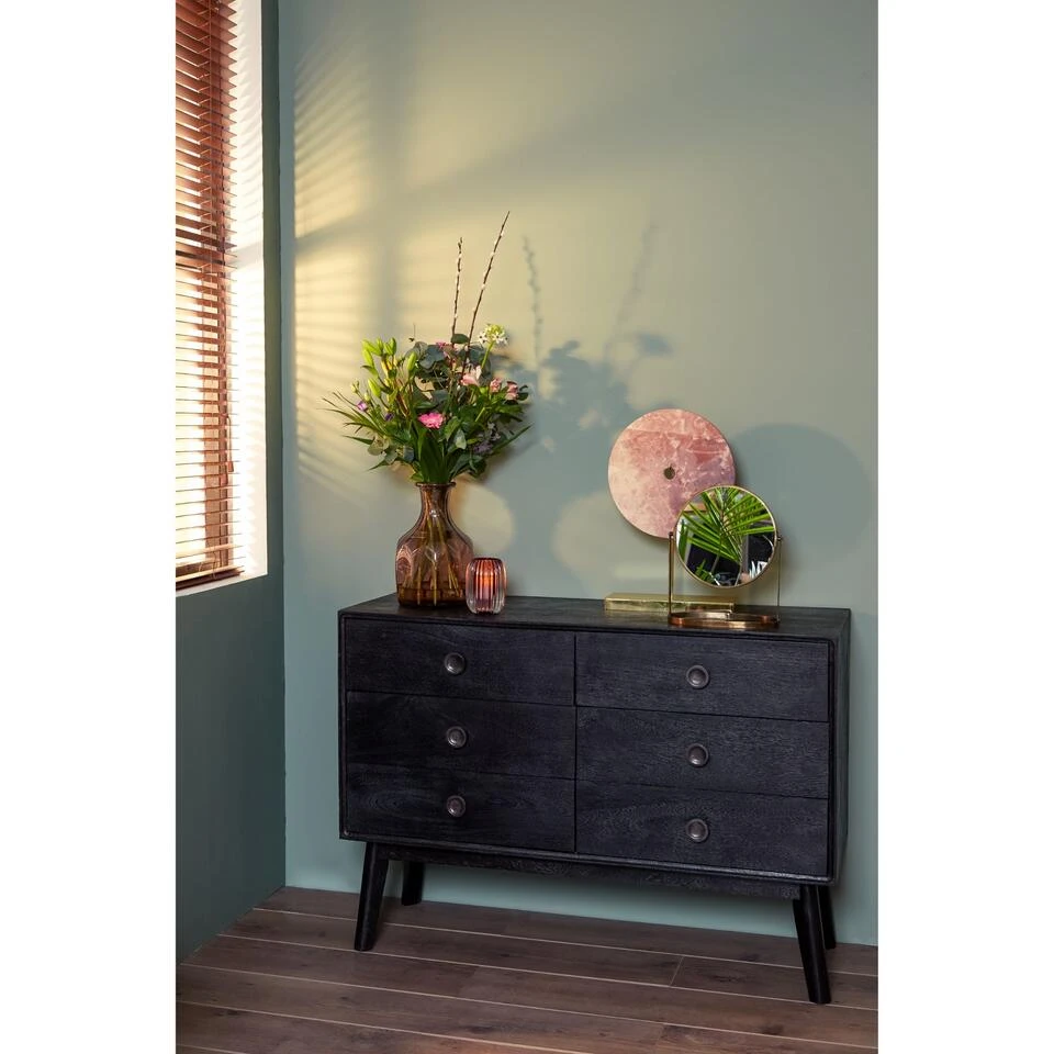 Ladekast Espita - Zwart - 114x40x80cm - Afbeelding 4