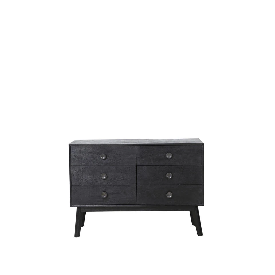 Ladekast Espita - Zwart - 114x40x80cm