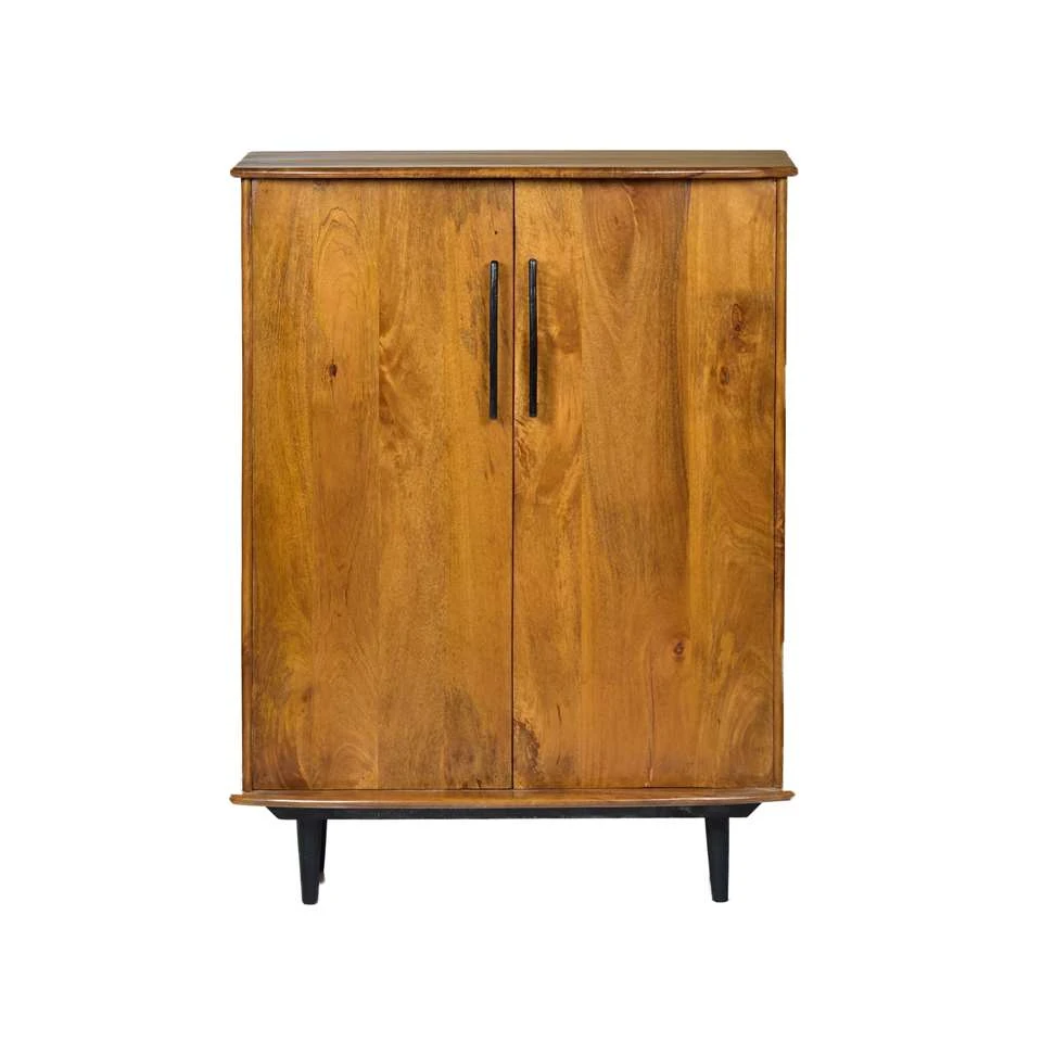 Livingfurn - Kabinetkast Elias - 90x108cm - Mangohout - Bruin - Afbeelding 2