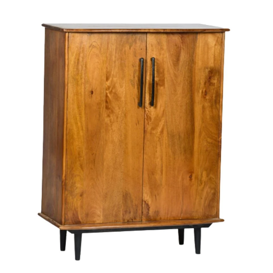 Livingfurn - Kabinetkast Elias - 90x108cm - Mangohout - Bruin