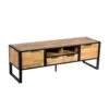 Industrieel TV-meubel Xavi 45x150x50 Cm - 45x150x51 Cm - Mangohout - Bruin