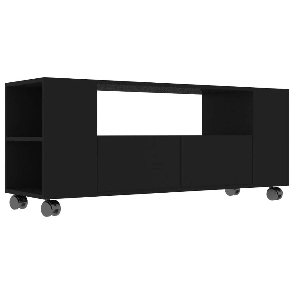 VidaXL Tv-meubel 120x35x48 Cm Bewerkt Hout Zwart
