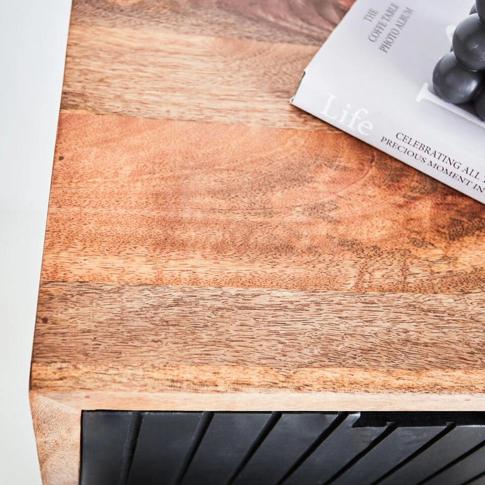 Industriële Ladekast Felix Zwart Mangohout 90x90 Cm 40x90x90 Cm Mangohout - Afbeelding 4