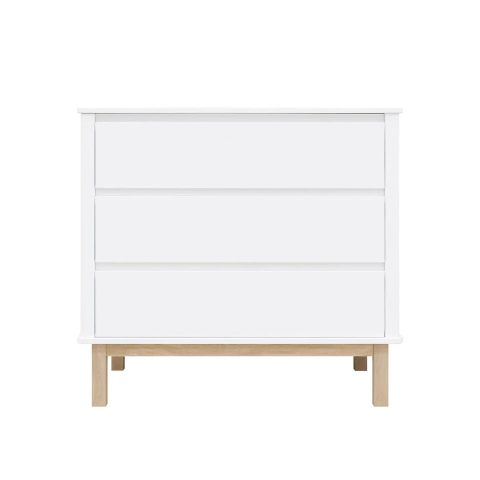Bopita Mika Commode Met 3 Laden - Wit/Eiken - Afbeelding 2