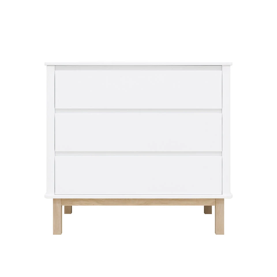 Bopita Mika Commode Met 3 Laden - Wit/Eiken