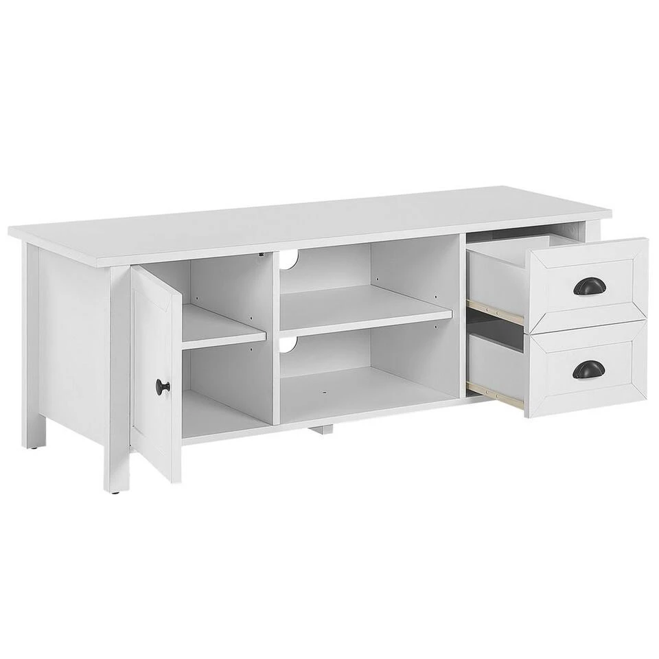 Beliani TV-kast HONOLULU - Wit Vezelplaat - Afbeelding 4