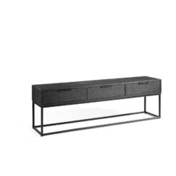 Giga Meubel Tv Meubel Zwart - 3 Lades - 160x35x50cm - Kast Lava