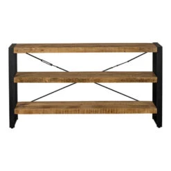 Boekenkast Minneapolis 150cm Laag - Mangohout - Bruin - Rechthoekig