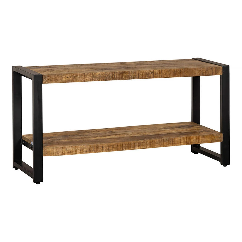 TV Meubel Montana 120cm - Mangohout - Bruin - Rechthoekig - Afbeelding 4