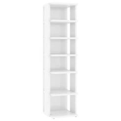 VidaXL Schoenenkast 27,5x27x102 Cm Bewerkt Hout Hoogglans Wit