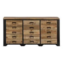 Dressoir El Paso 160cm - Mangohout - Bruin - Rechthoekig