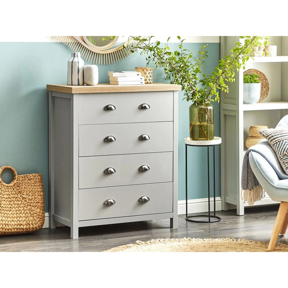 Beliani Commode CLIO - Grijs Vezelplaat - Afbeelding 2