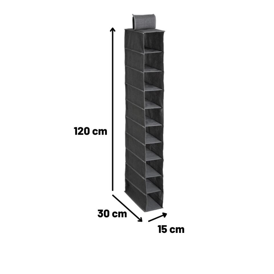 Orange85 Kast Organizer Hangend 10 Vakken Schoenen Polypropyleen - Afbeelding 2