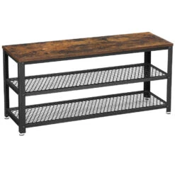 Schoenenrek - Robuust - Industriële Look - 100x45x30 Cm - Vintage Bruin