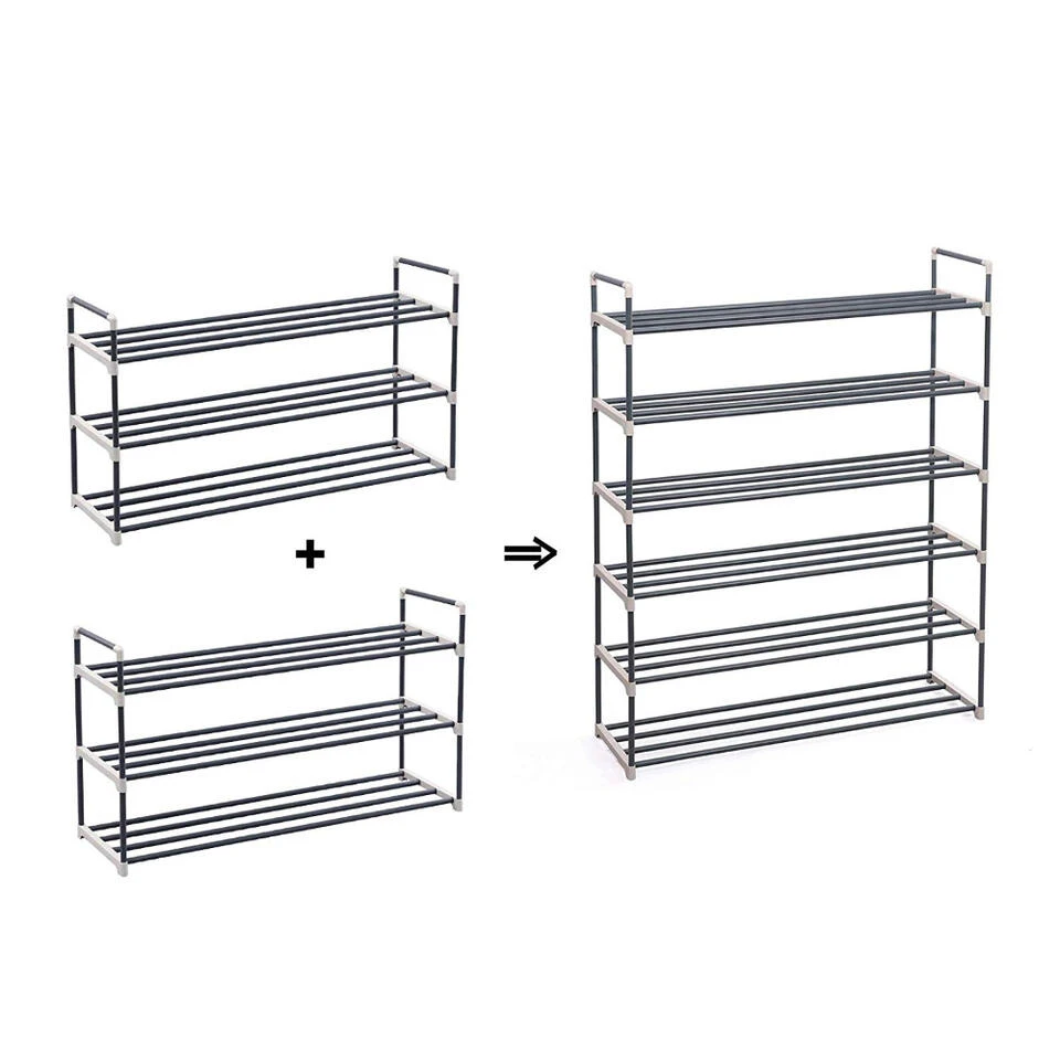 Schoenenrek - Stapelbaar - 92x54x30 Cm - Zwart - Afbeelding 4