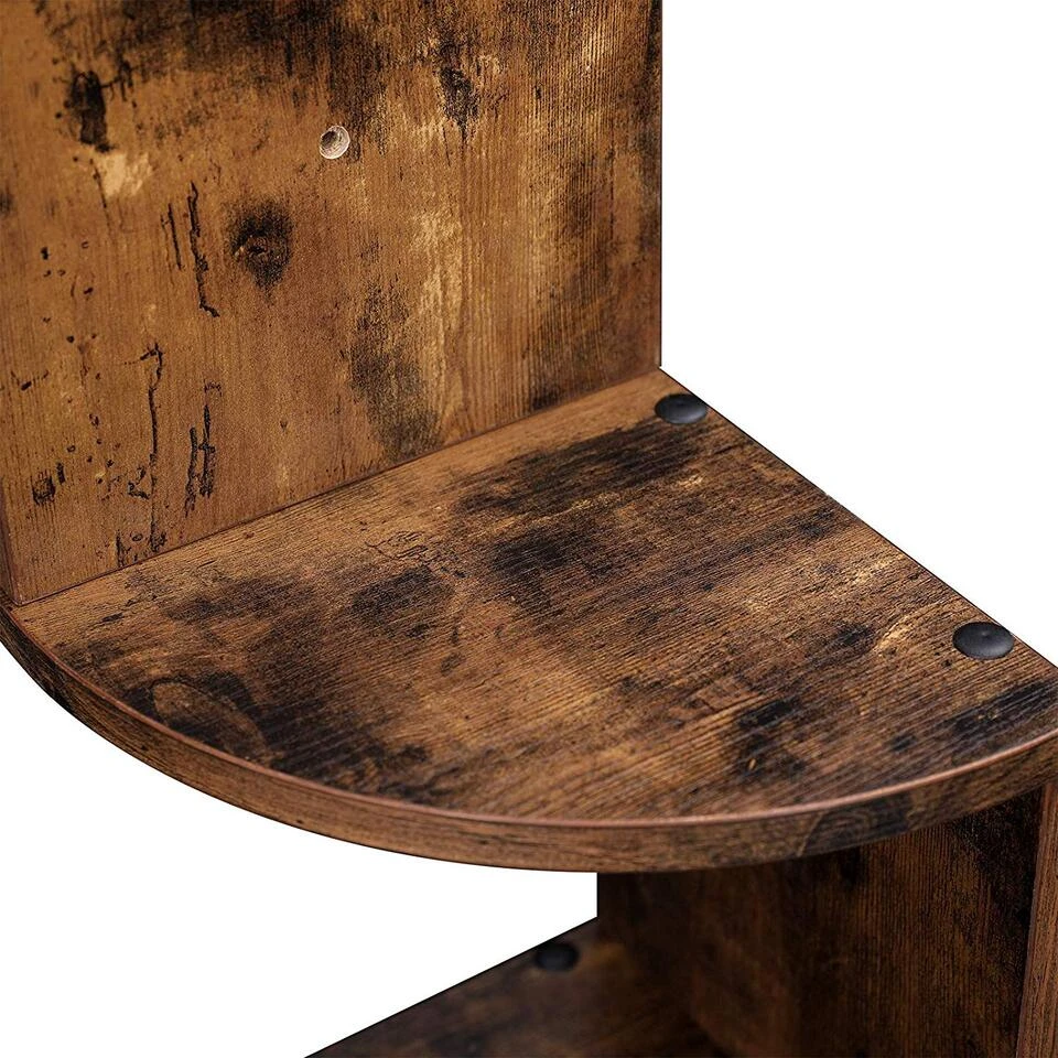 ACAZA Vintage Boekenplank Met 5 Niveaus - Vintage Bruin - Afbeelding 4