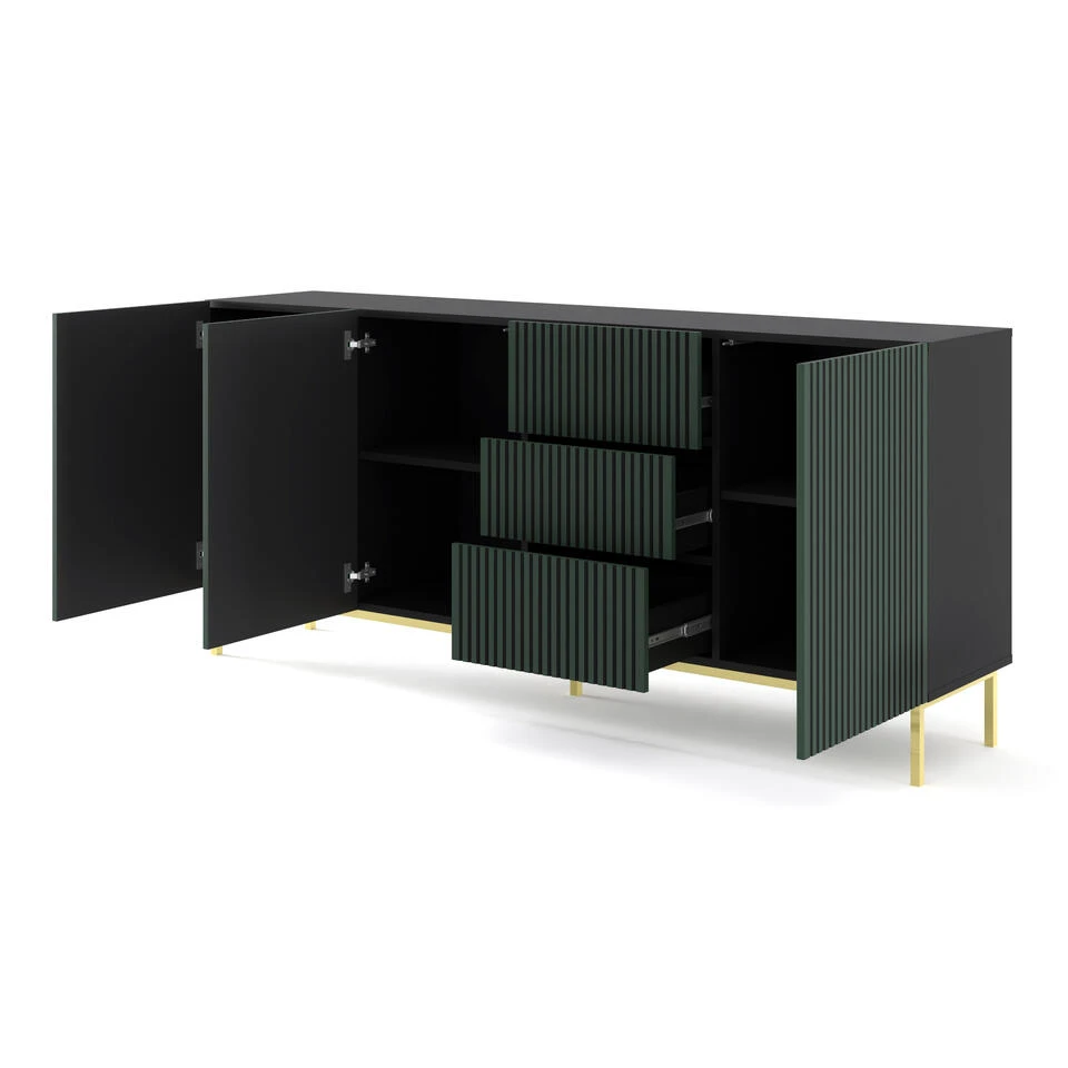 Dressoir Ravenna F Painted MDF 87x200x42 Groen - Afbeelding 2