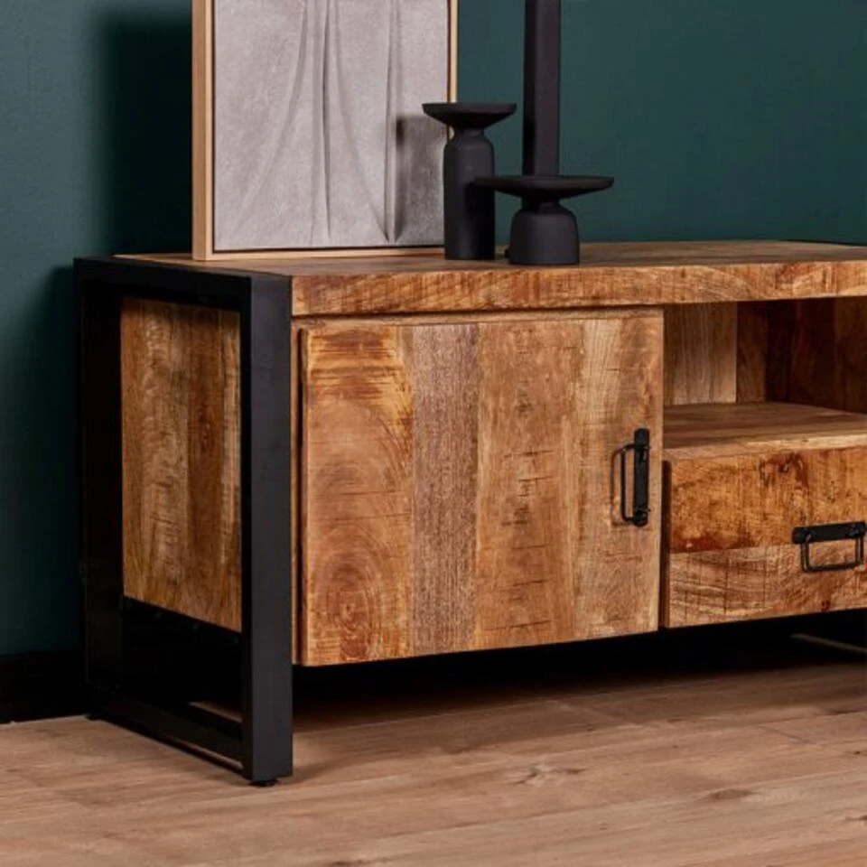 Furndea Odeon Tv Meubel Industrieel Deur 1 Lade - 45x110x55 Cm - Afbeelding 4