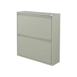 Redin Design Pippen Industrieel Schoenenkast 2 Lade Groen - 22,5x75x77,5 Cm