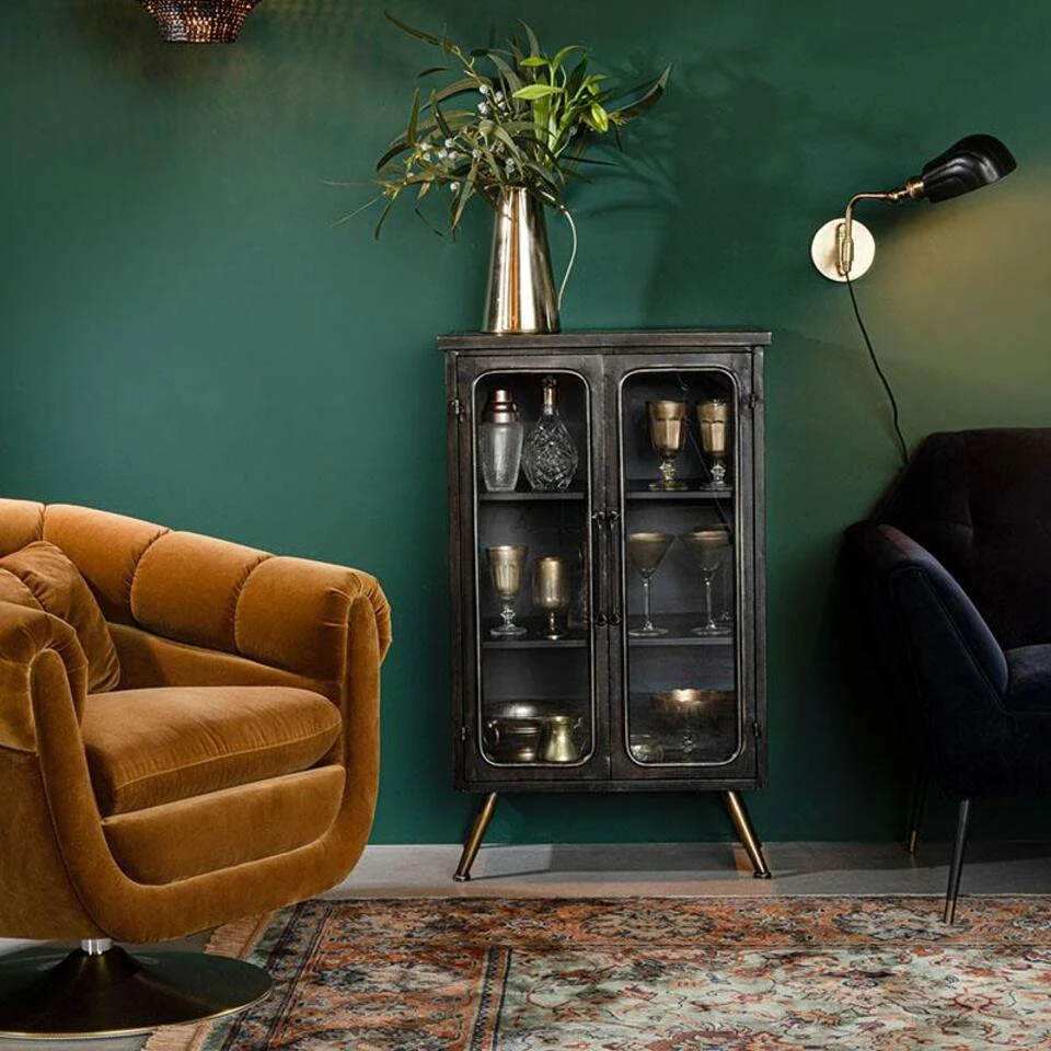 Dutchbone Vitrinekast Denza - 35x60x90 Cm - Afbeelding 2