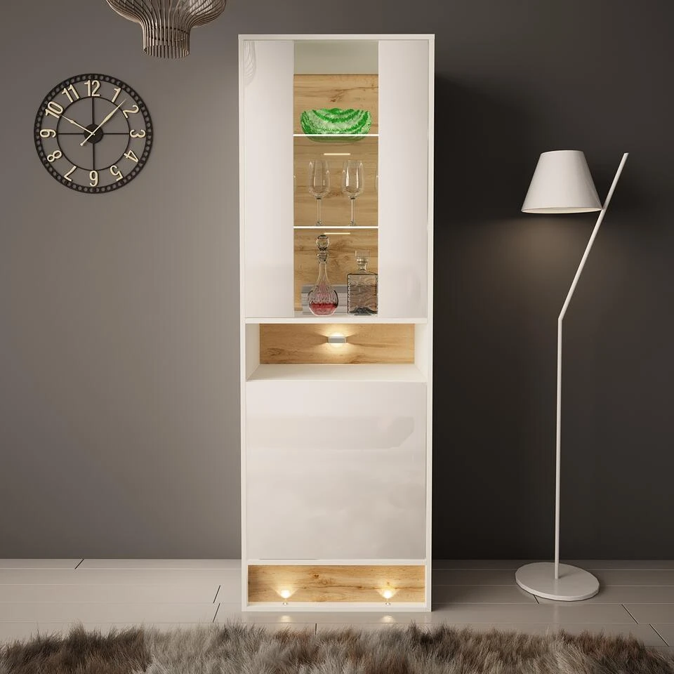 Vitrinekast Vision 180x60x40 Wit - Afbeelding 3