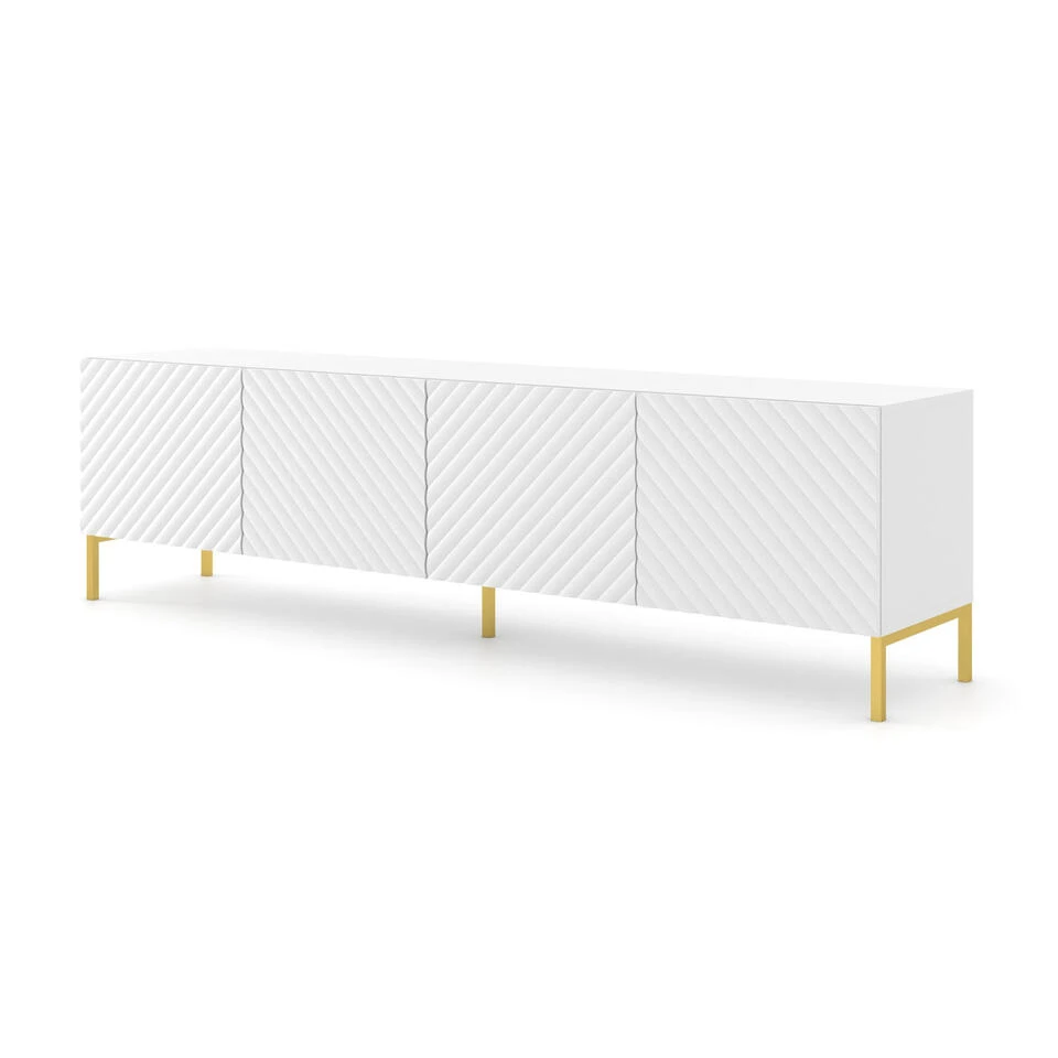 TV Meubel SURF 56x200x42 Wit - Afbeelding 4