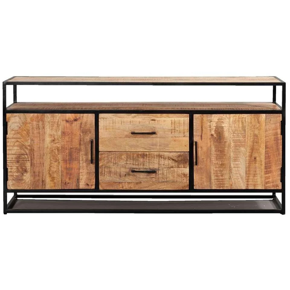 Dressoir Logan - Mangohout - 80x165x40 Cm
