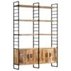 VidaXL Boekenkast Met 4 Schappen 124x30x180 Cm Ruw Mangohout