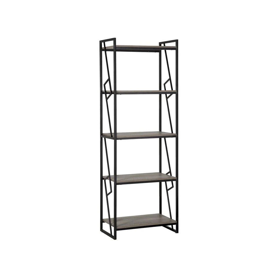 Beliani Boekenkast FORRES - Donkere Houtkleur Spaanplaat