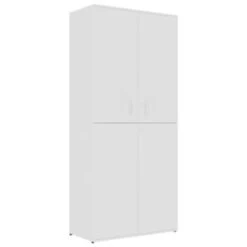 VidaXL Schoenenkast 80x39x178 Cm Bewerkt Hout Wit