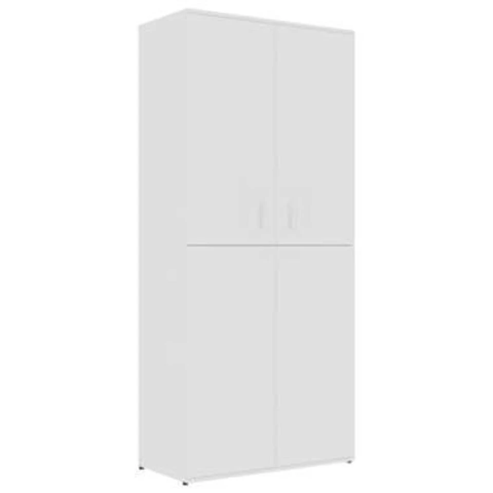 VidaXL Schoenenkast 80x39x178 Cm Bewerkt Hout Wit