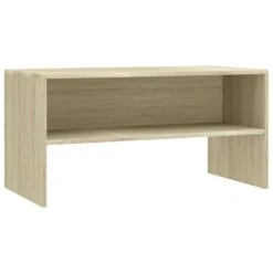 VidaXL Tv-meubel 80x40x40 Cm Bewerkt Hout Sonoma Eikenkleurig