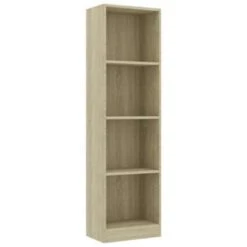 VidaXL Boekenkast Met 4 Schappen 40x24x142 Cm Bewerkt Hout Sonoma Eik