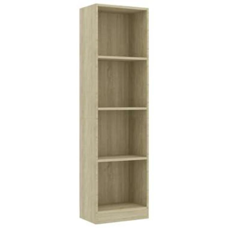 VidaXL Boekenkast Met 4 Schappen 40x24x142 Cm Bewerkt Hout Sonoma Eik