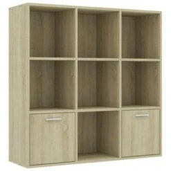 VidaXL Boekenkast 98x30x98 Cm Spaanplaat Sonoma Eikenkleurig