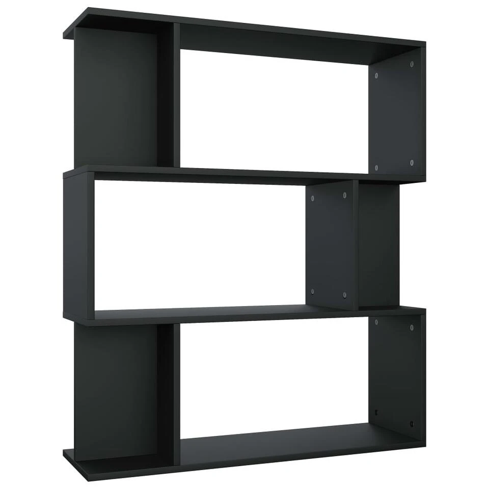 VidaXL Boekenkast/kamerscherm 80x24x96 Cm Bewerkt Hout Zwart