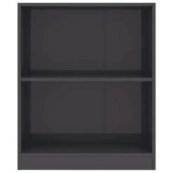 VidaXL Boekenkast 60x24x74,5 Cm Bewerkt Hout Hoogglans Grijs