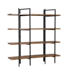 Beliani Boekenkast COMPTON - Donkere Houtkleur Mdf