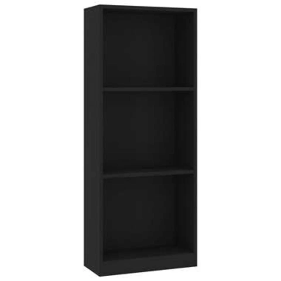 VidaXL Boekenkast Met 3 Schappen 40x24x108 Cm Bewerkt Hout Zwart