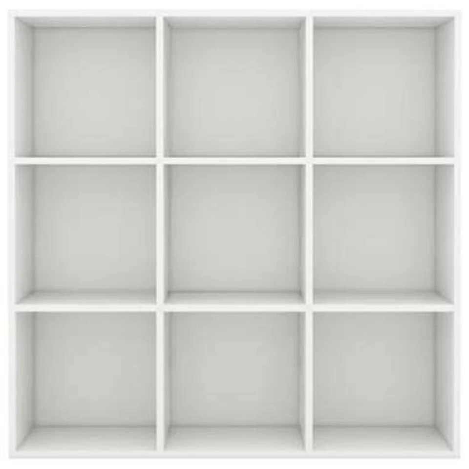 VidaXL Boekenkast 98x30x98 Cm Spaanplaat Wit - Afbeelding 4