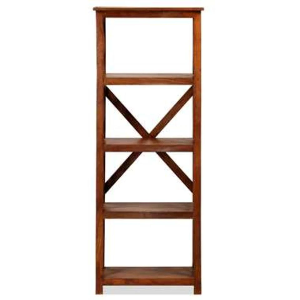 VidaXL Boekenkast 60x30x160 Cm Acaciahout Met Honingafwerking - Afbeelding 2