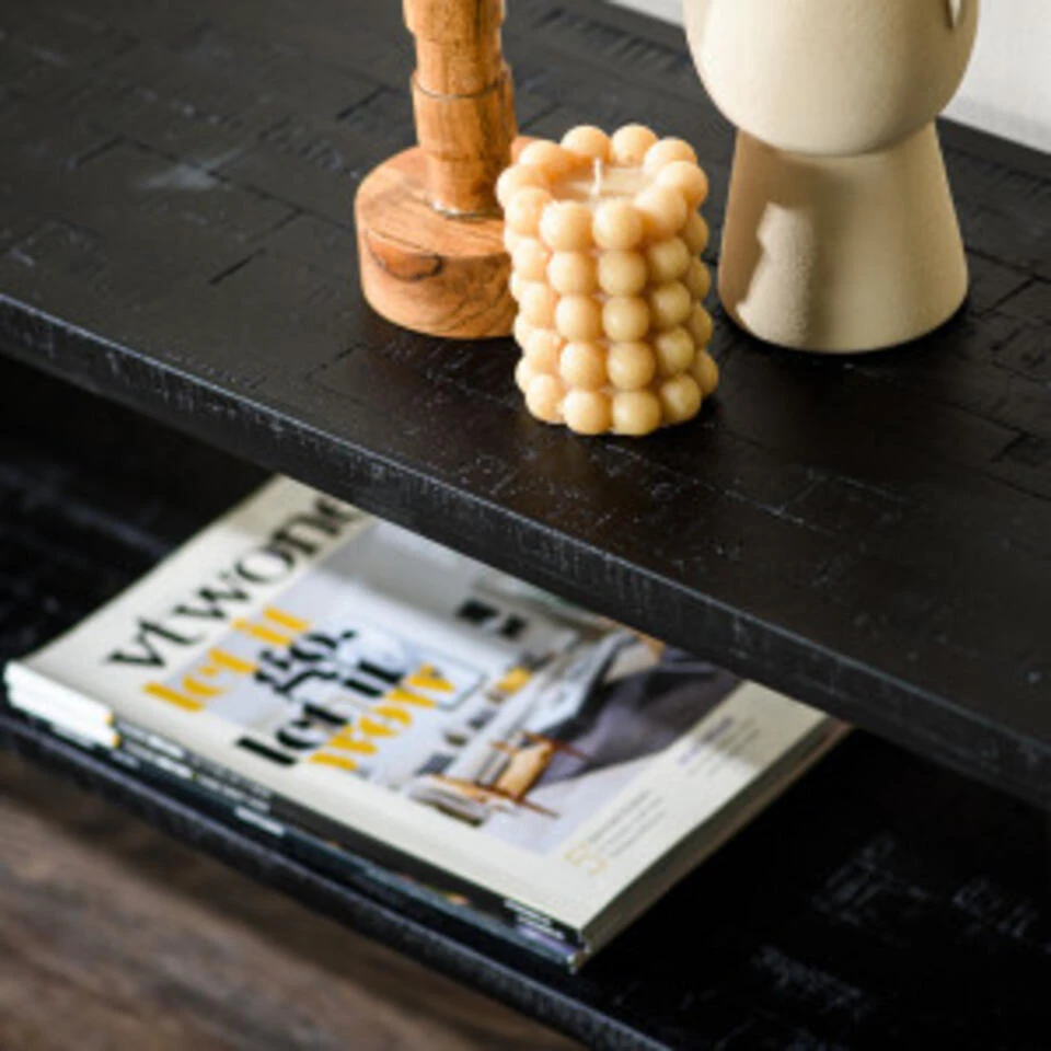 Hoyz Collection - TV-meubel B340 Zwart - 120x30x45 - Afbeelding 3