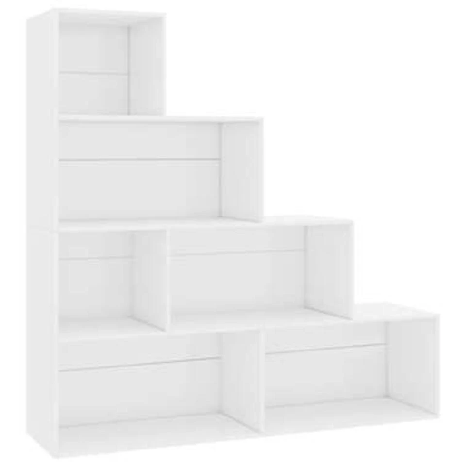 VidaXL Boekenkast/kamerscherm 155x24x160 Cm Bewerkt Hout Hoogglans Wit - Afbeelding 2