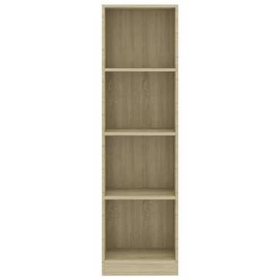 VidaXL Boekenkast Met 4 Schappen 40x24x142 Cm Bewerkt Hout Sonoma Eik - Afbeelding 3