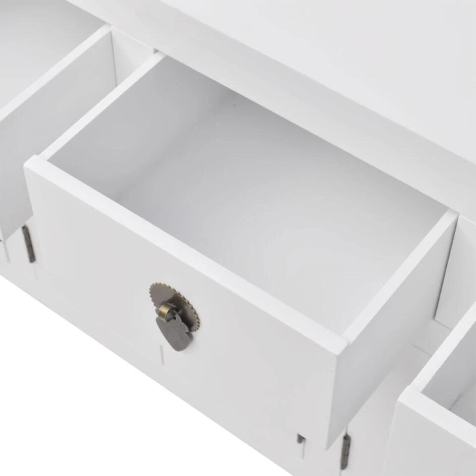 VidaXL Dressoir Chinese Stijl Massief Hout Wit - Afbeelding 4