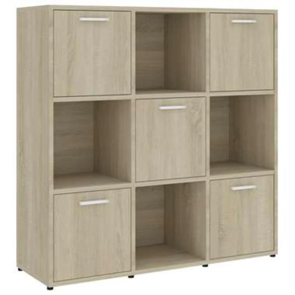 VidaXL Boekenkast 90x30x90 Cm Spaanplaat Sonoma Eikenkleurig - Afbeelding 2