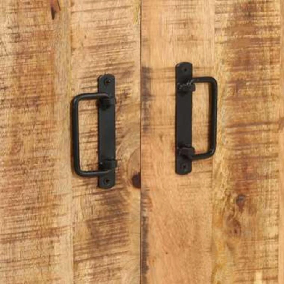 VidaXL Boekenkast Met 4 Schappen 124x30x180 Cm Ruw Mangohout - Afbeelding 2