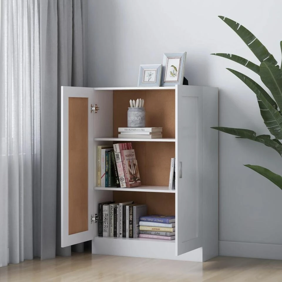 VidaXL Boekenkast 82,5x30,5x115 Cm Spaanplaat Wit - Afbeelding 3